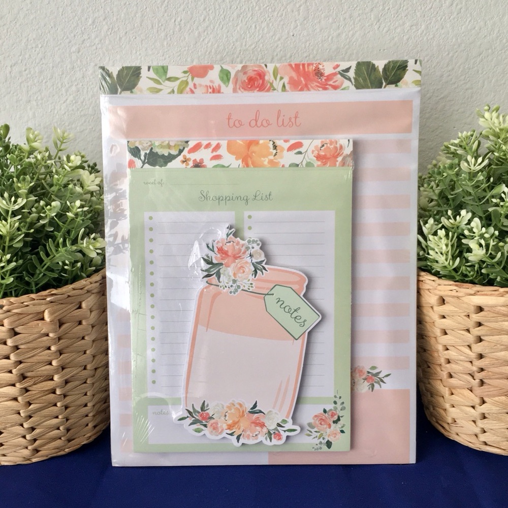 Floral Notepad 3pc. Set / Bundle